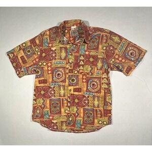 The Territory Ahead Shirt Mens Large Aztec Southwest Short Sleeve